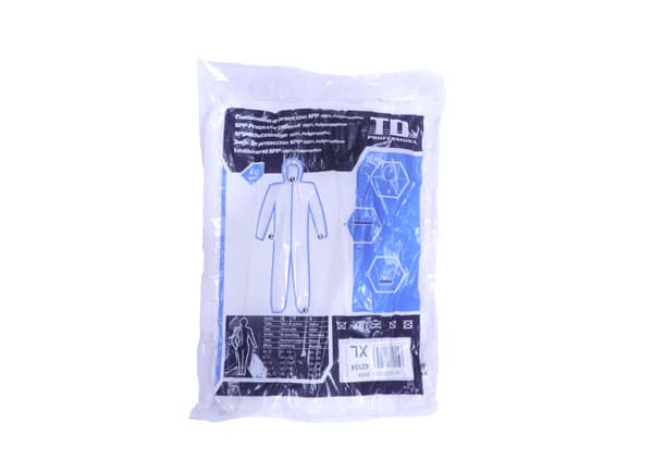 COMBINAISON SPP 40G BLANC CAGOULE GLISSIERE T4 XL