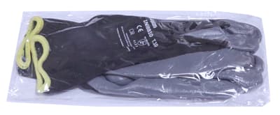 GANTS POLYESTER ENDUCTION PALMAIRE EN NITRILE GRIS POIGNET TRICOT T10